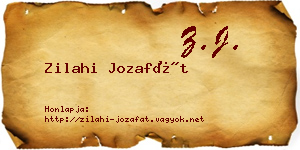 Zilahi Jozafát névjegykártya
